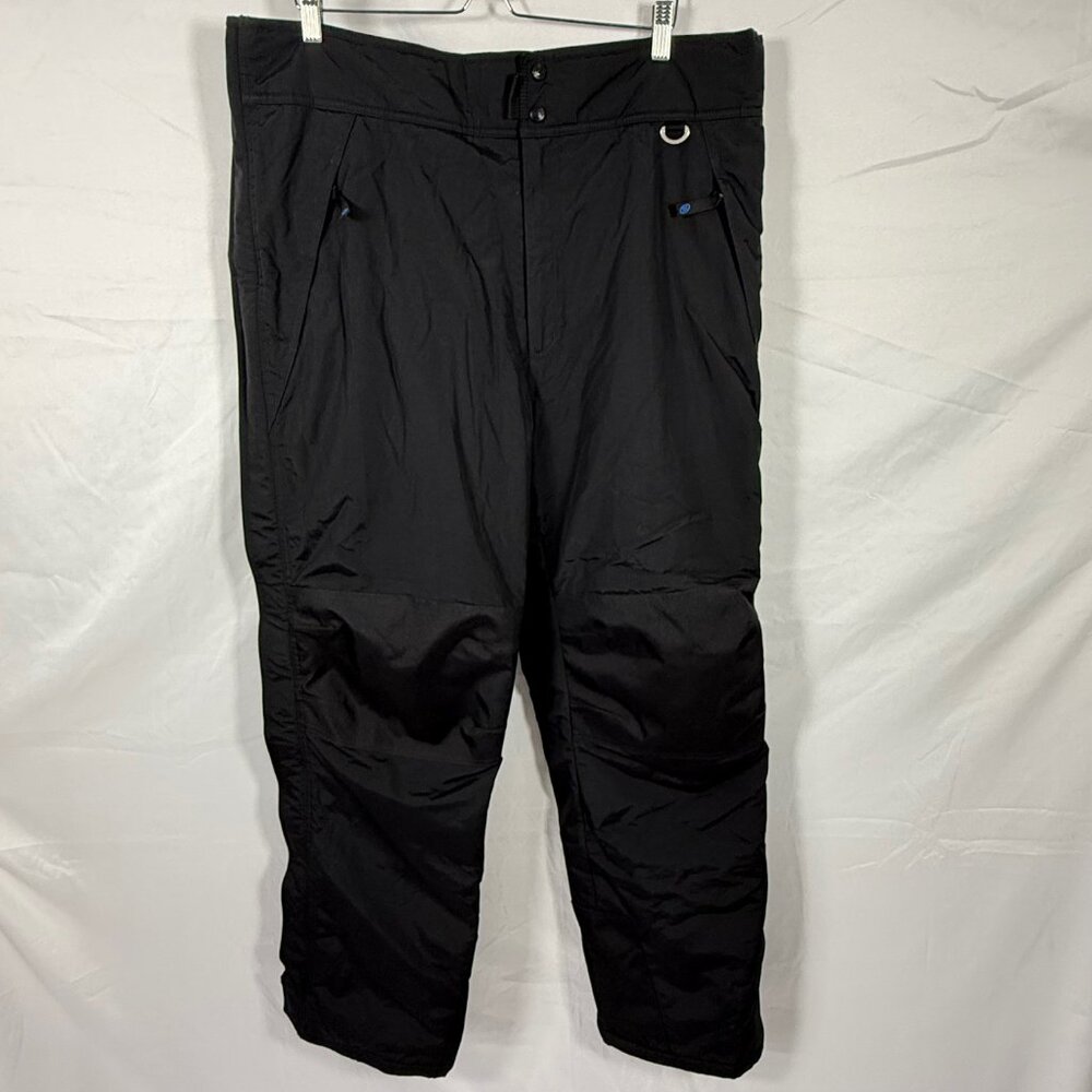 Slalom Black Adjustable Waist Snowboard Ski Snow Pants Mens Size XL Zip Pockets